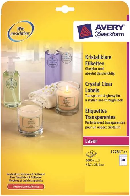 Avery Zweckform LABELZF 7781 45.7X25.4 25 SHEETS/1000/ LABEL - 7781-25
