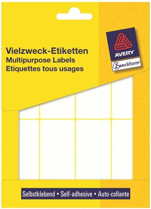 Avery Mini lapinės etiketės rašymui ranka, 77 x 31 mm, balta, 228 vnt