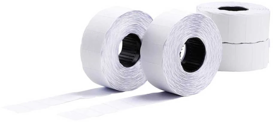 Avery Rulonėlyje kainų etiketės dvieiliui ženklintuvui; visam laikui; 1200 etikečių / ritinys; 10 ritinių/pak.; 16 x 26 mm, balta