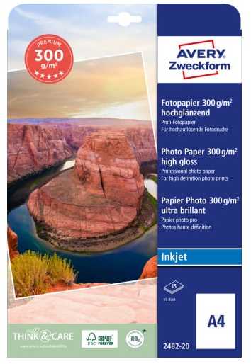 Avery Fotopopierius rašaliniams spausdintuvams 300g/m2