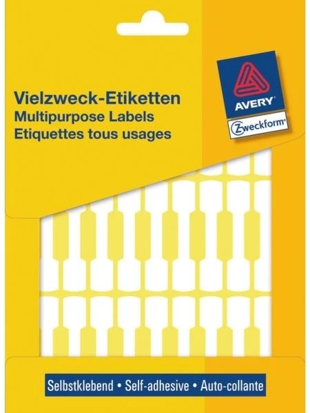 Avery Zweckform „Avery“ žiedinė etiketė, Balta, 49 x 10 mm, Balta, 49 x 10 mm, Popierius, 28 vnt., 33 lapai, 924 vnt.