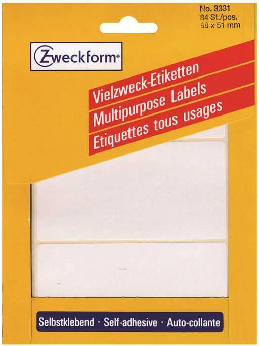 Avery Mini lapinės etiketės, skirtos rašyti ranka, 98 x 51 mm, balta, 84 vnt