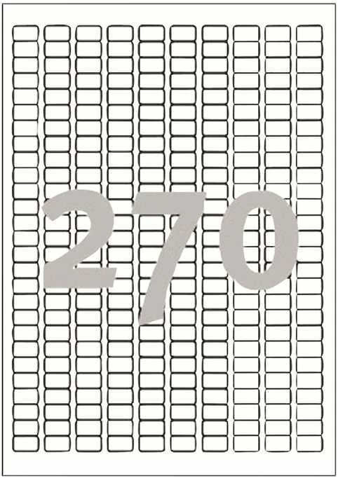 Lipnios etiketės Avery Zweckform, A4, 17.8x10mm, 270 etikečių lape, 25 lapai