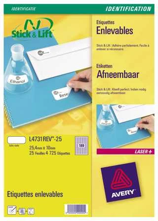 Avery Zweckform LABEL.ZF L4735REV 210X297 25 LAPAI / 25 LABEL - L4735REV-25