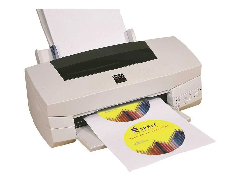 Lipnios etiketės Avery Zweckform CD, A4, 117mm, 2 etiketės lape, 100 lapų, baltos spalvos