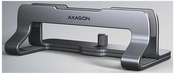 AXAGON STND-VG Vertical Nešiojamas kompiuteris Stand, adjustable width, aliuminio – pilkas