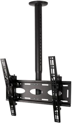 B-Tech teleskopinis universalus plokščio ekrano lubinis laikiklis su pakreipimo funkcija (VESA 600 x 400) – nuo 0,6 m iki 1 m, Ø 50 mm stulpas, 50 kg, 99,1 cm (39"), 165,1 cm (65"), 600 x 400 mm, 625–950 mm, -15–15°