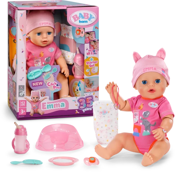 BABY BORN „Click and Play“ lėlė Emma, 43 cm