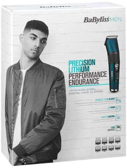 Plaukų Kirpimo Mašina - Babyliss E990E Japonų Plienas Ličio Jonų 160min Belaidė Mėlyna Juoda