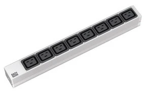 Bachmann 333.815, pagrindinis, 1U, juoda, pilka, sidabrinė, 8 kintamosios srovės lizdai, C19 jungtis, C20 jungtis