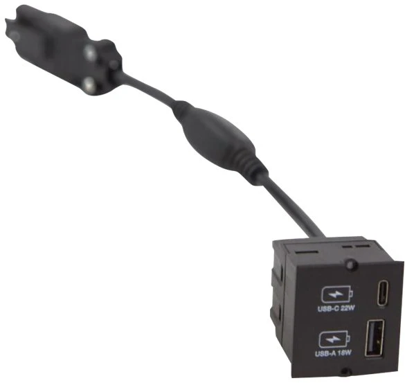 Bachmann Elektros lizdas USB A + USB C juoda (917.227)