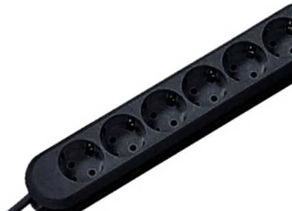 Bachmann lizdų juosta SMART 6 krypčių, juoda 1,5m, be jungiklio