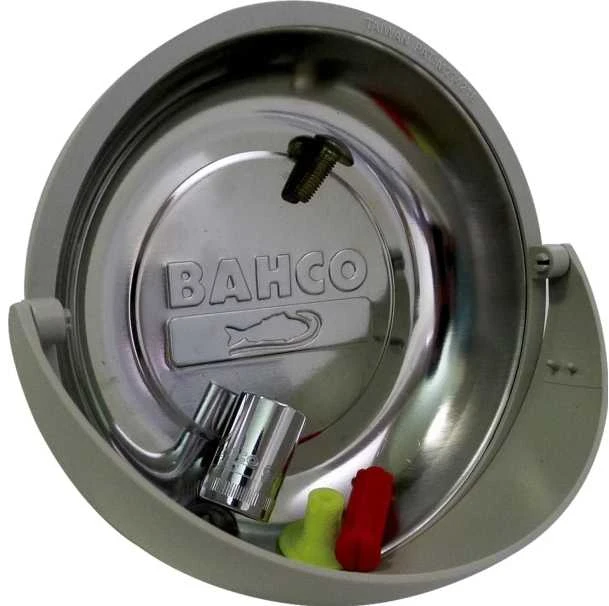 Magnetinė lėkštutė 150mm su gumuotu padu ir plastikiniu laikikliu BAHCO