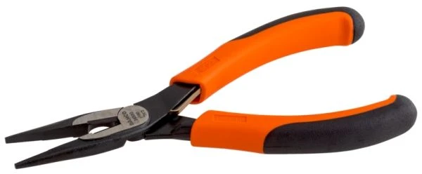 Bahco Replės smailia nosimi, ilgos, Kieta plieninė viela, 1,42 cm, 3,3 cm, 7,5 mm, Polipropilenas (PP), Plienas, Termoplastas, Juoda, Oranžinė, 140 mm