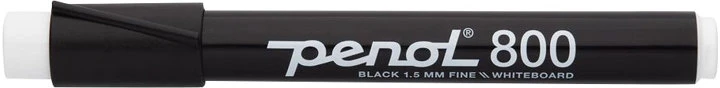 Baltos lentos žymeklis Penol 800 1,5 mm juodas apvalus galiukas