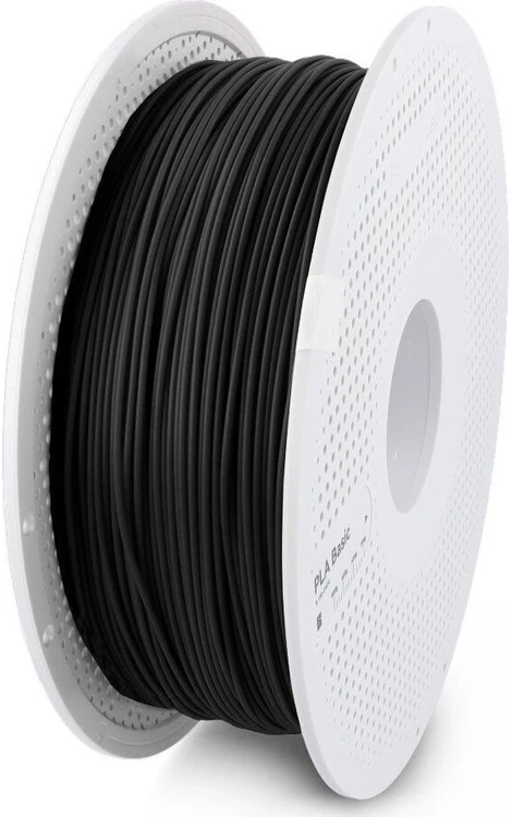 Bambu Lab PLA Basic kaitinimo plastikas 1.75 mm 1kg – komplektuojamas su daugkartinio naudojimo rite – Juodas