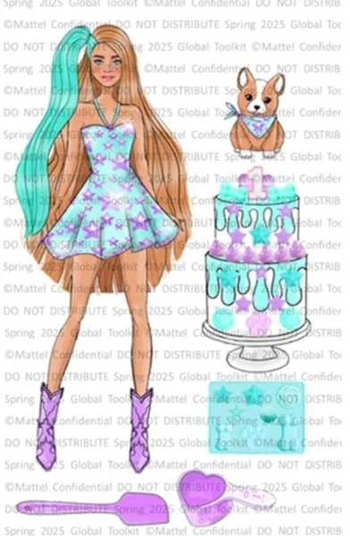 Mattel BARBIE PARTY UNBOXED REVEAL siurprizų rinkinys - tamsiaplaukė lėlė (JFG72)