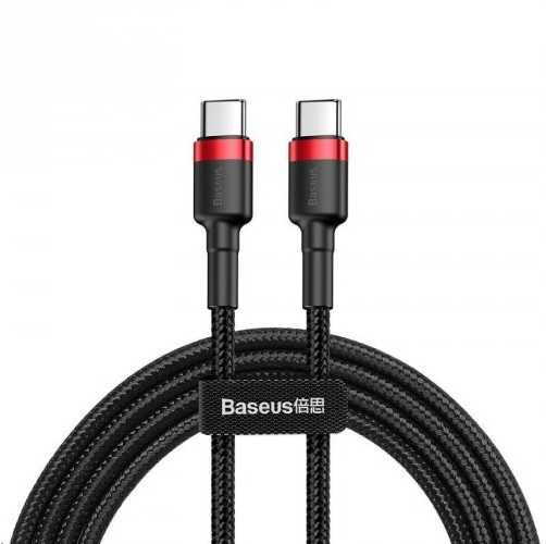 Baseus Cafule kabelis USB-C PD 2.0 QC 3.0 60W 2m - Juodas / Raudonas