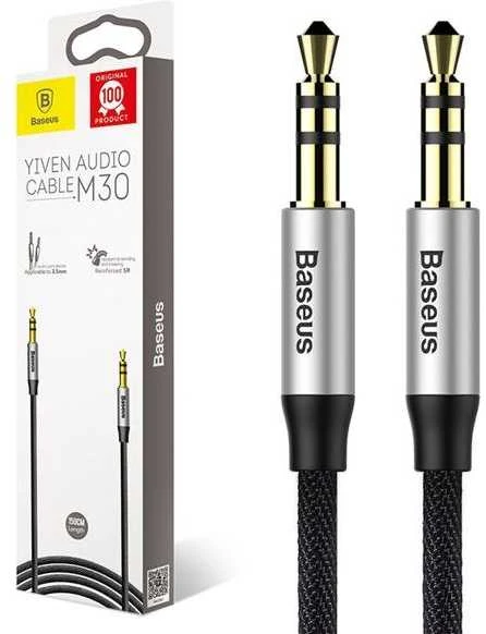 Baseus Yiven Audio Cable 3.5 male Audio M30 1.5 (Juodas)