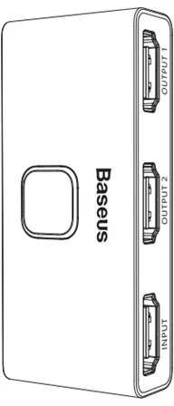 Baseus HDMI 4K dvikryptis perjungėjas (1->2 / 2->1)