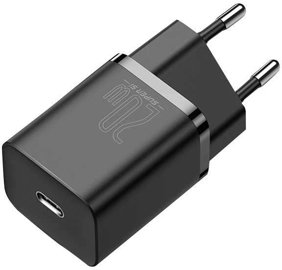Baseus super Si Greitas įkroviklis 1C 20W su USB-C - Lightning kabeliu 1m - Juodas