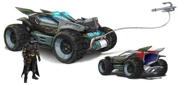 Spin Master DC Comics Rinkinys figurka Batman lalka 10 cm + Batmobile priedai