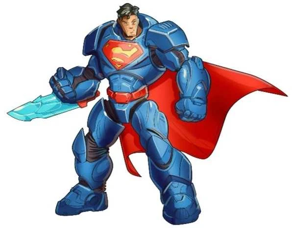 DC - Metal Force XL herojai 30 cm - Supermenas (6072667)