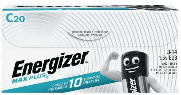 Energizer MAX Plus C 20 vnt. baterijų pakuotė