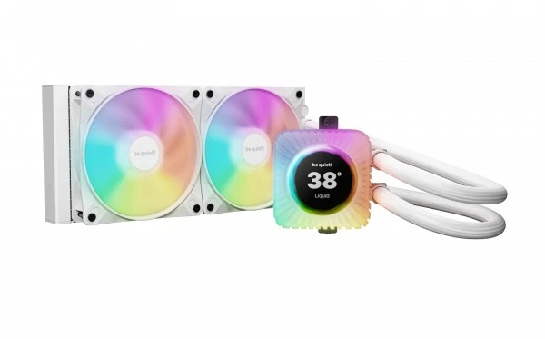 „Be Quiet! Light Loop IO LCD“ 240 mm, balta