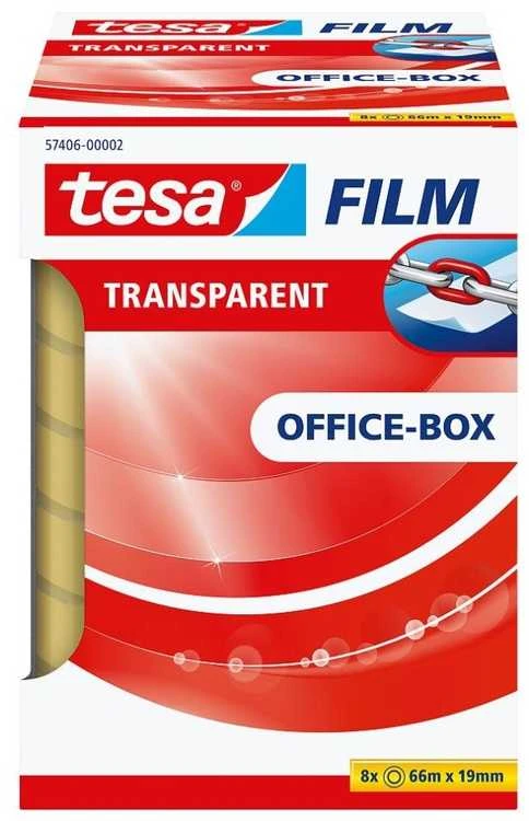 Beiersdorf Tesa tesafilm Office Box 8 rolki 66m 19mm permatomas