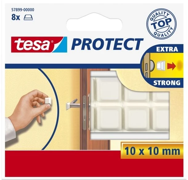 Tesa Protect Schutzpuffer quadratisch 10 x 10mm baltas 8St.