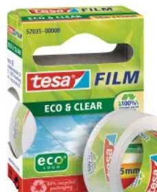 Beiersdorf Ekologiška lipni juostelė TESA Film eco & clear, su dėklu, 19mm x 33m, skaidri