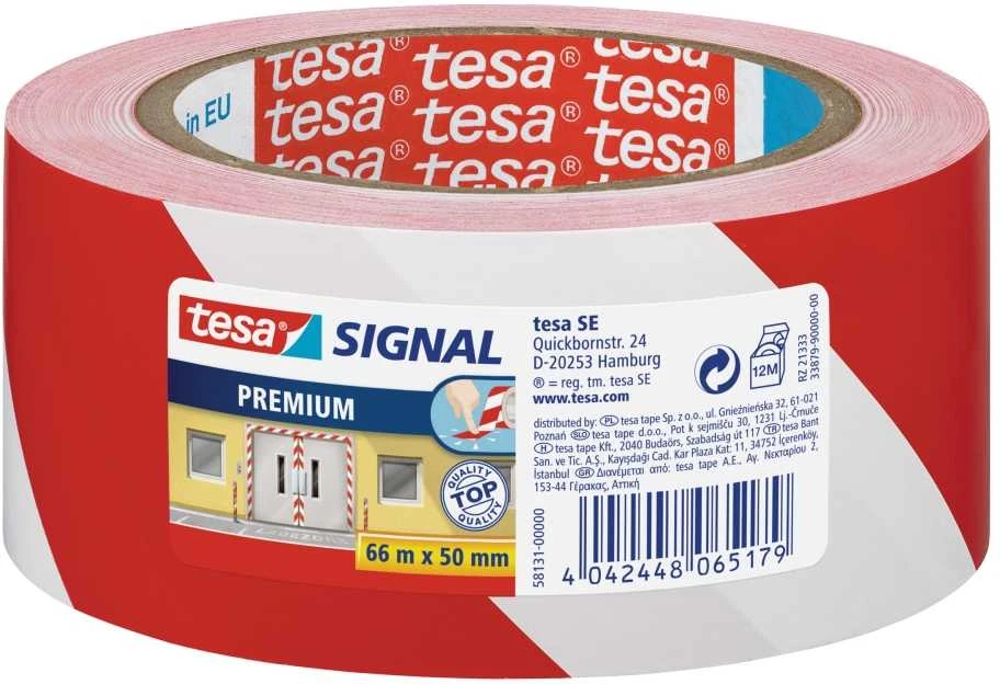 Tesa Balta Ir-Raudon įspėjimo juosta 50mmx66m