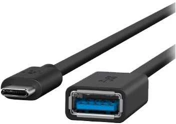 Belkin F2CU036BTBLK USB-C - USB-A 0.14m juoda M/F