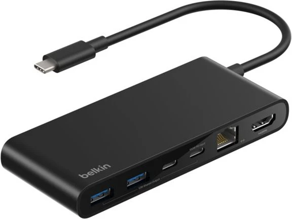 HUB USB Belkin Belkin CONNECT USB-C 8-in-1 Hub Dual USB-C Ports schw.INC024hqBK