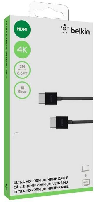 BELKIN CABLE,PREMIUM,HDMI Į HDMI,2M,Juodas
