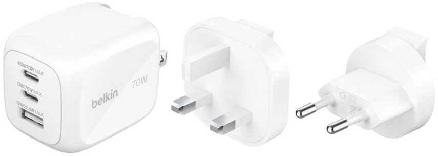 Belkin BOOST Charge 70W įkroviklis, 2xUSB-C, PD, 1xUSB-A, wh.WCH018hqWH
