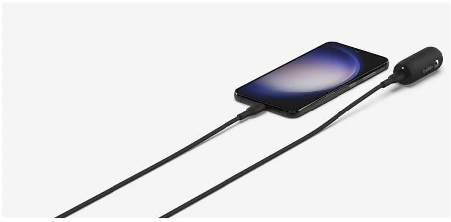 Belkin 30W USB-C, PD, PPS, juoda + kabelis USB-C