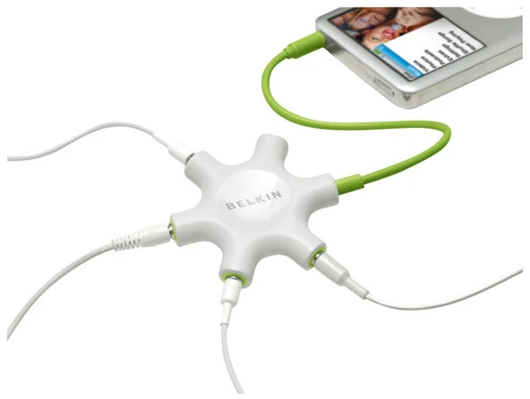 Belkin F8Z274bt RockStar 5 x 3,5mm Jack Audio Splitter balta
