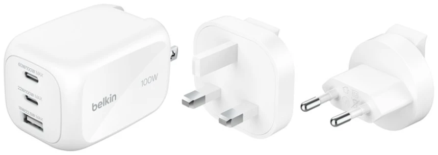 Belkin BOOST Charge 100W USB-C įkroviklis 2xUSB-C/1xA WCH016hqWH