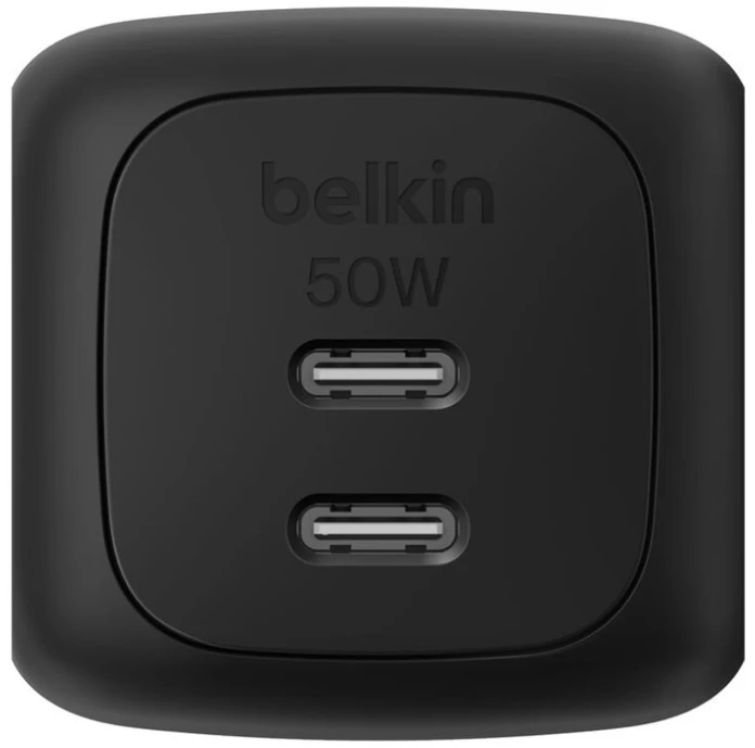 Įkroviklis Belkin BOOSTCHARGE PD + PPS 2x USB-C 50W Juodas (WCH019KQBK)
