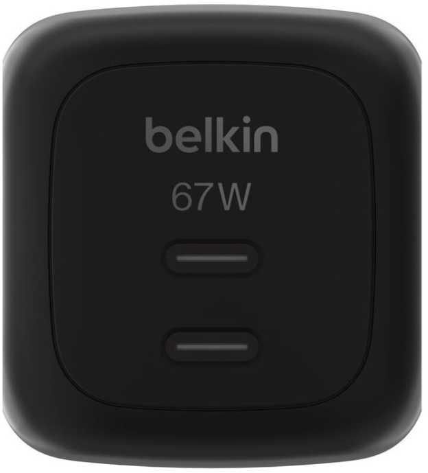 Įkroviklis Belkin BOOSTCHARGE WCH020KQBK PD + PPS 2x USB-C 67 W Juodas (WCH020KQBK)