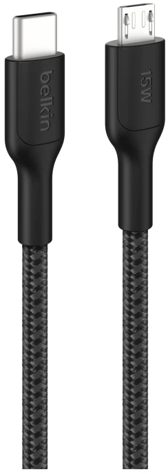Belkin USB-C/Micro-USB kabelis 1 m pintas juodas CAB026hq1MBK
