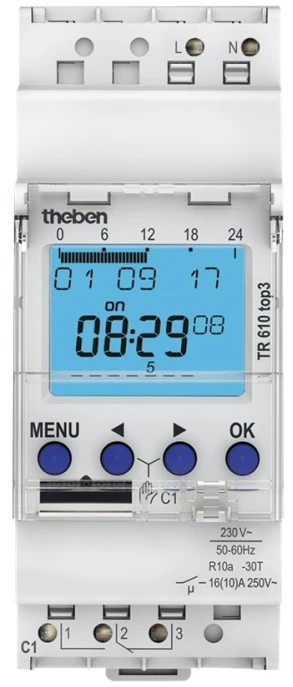 THEBEN laiko jungiklis 1 kanalas su „Bluetooth“ parinktimi 6100130