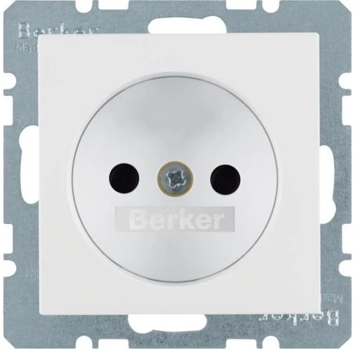 Berker 6167331909, 2P, baltas, termoplastinis, 250 V, 16 A, 50/60 Hz