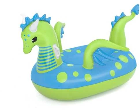 Bestway Fantasy Dragon Ride-On, Mėlyna, Žalia, Plaukiojantis plūduras, Raštas, 3 metai, Berniukams/mergaitėms, 45 kg