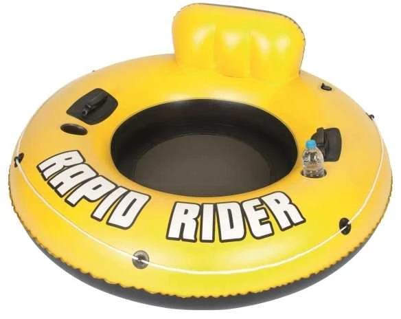 Bestway „Hydro-Force Rapid Rider“ viengubas upės pripučiamas čiuožykla 1,22 m, daugiaspalvis, plūduriuojantis čiuožykla, raštas, berniukams/mergaitėms, 90 kg, EN ISO 25649