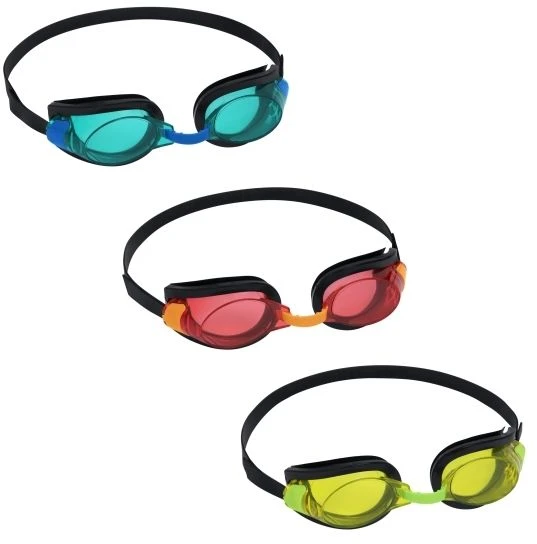 „Bestway Pro Racer“ akiniai, Unisex, Juoda, Mėlyna, Žalia, Oranžinė, Juoda, Jaunimui, 7 metai, Kinija