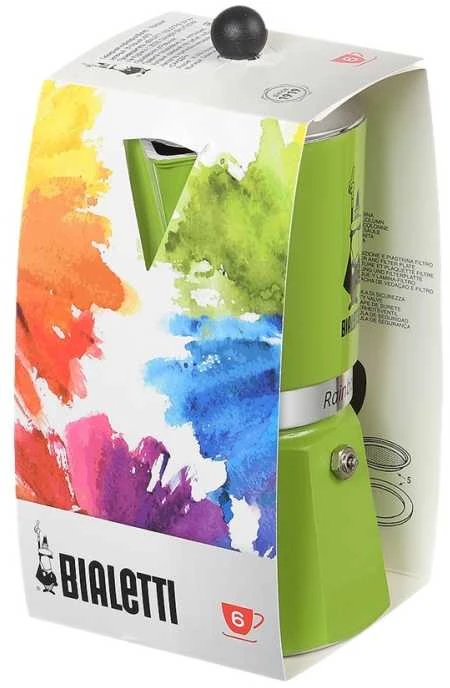 Moka puodas BIALETTI Rainbow Espresso Aparatas (Netaikomas, žalias spalva)