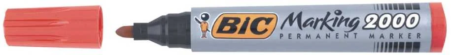 Bic Permanentinis žymeklis Eco 2000 2-5 mm, raudonas, pakuotėje 12 vnt. 000033